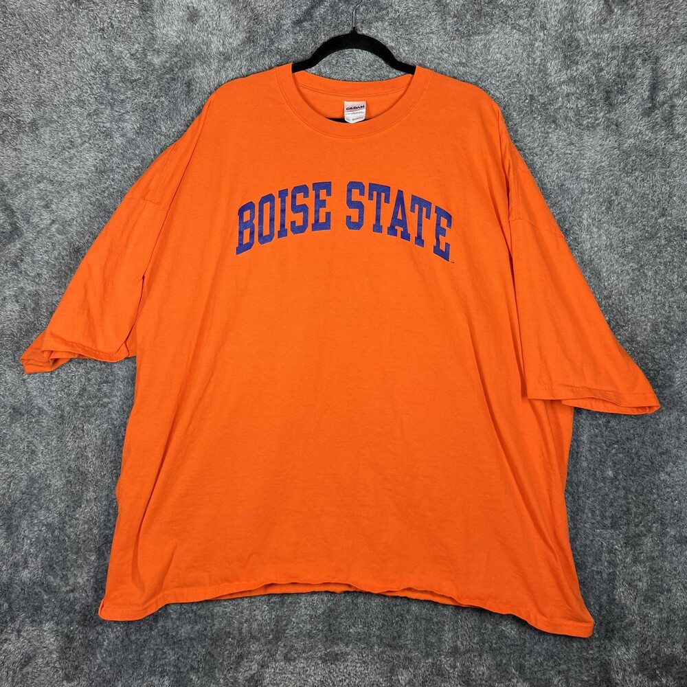 Boise State Broncos Shirt Mens 5XL Orange NCAA Football Gildan Ultra Cotton Tee